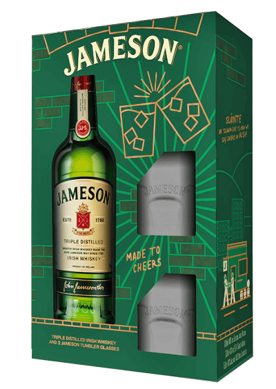 Уиски Jameson с 2 Чаши - 0.7л.