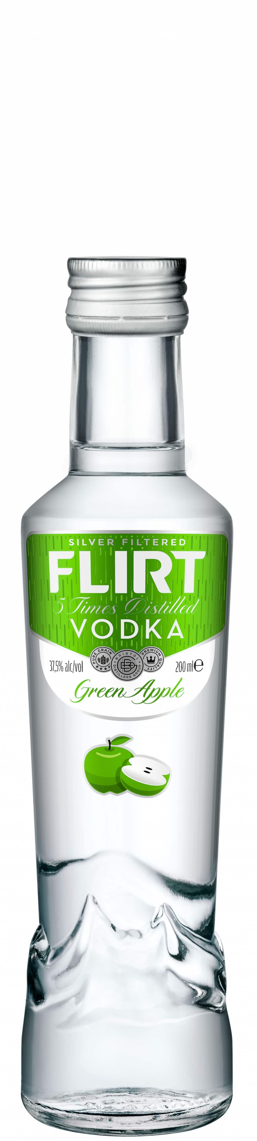 Водка Флирт Green Apple - 0.2л.