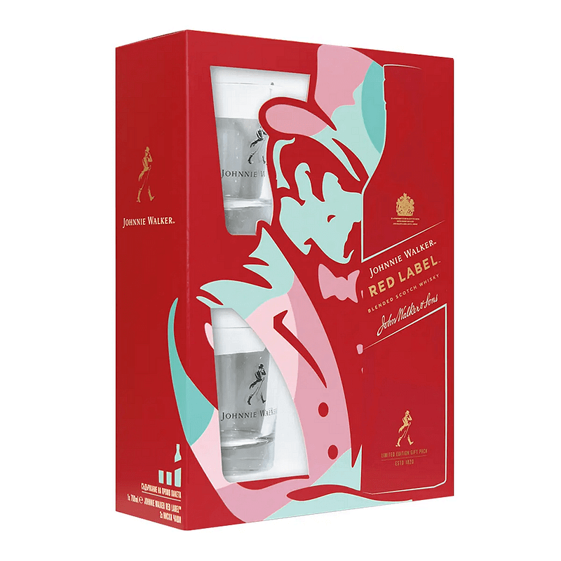 Уиски Johnnie Walker с 2 Ниски Чаши - 0.7л.