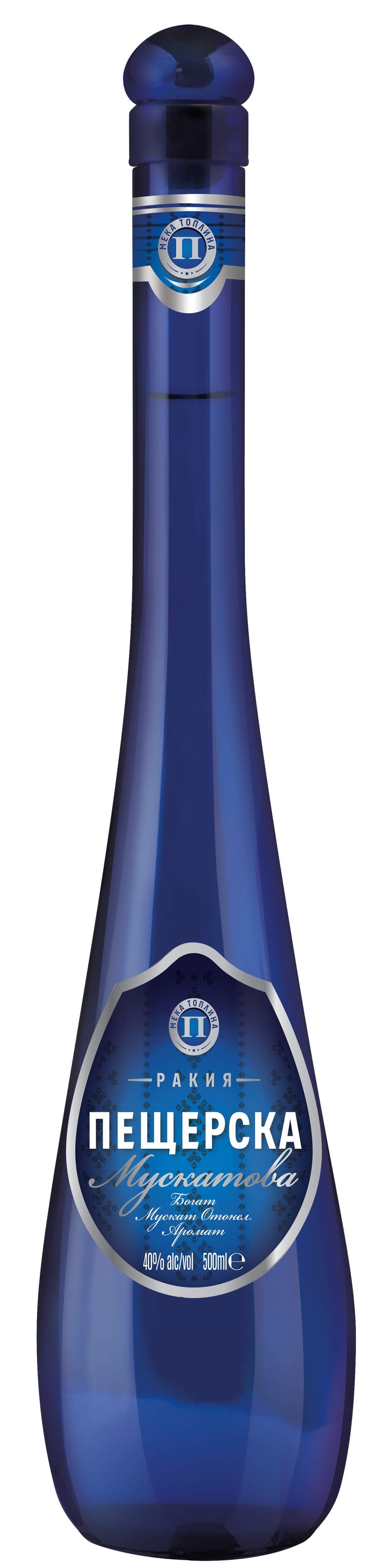 Ракия Пещерска Мускатова Лукс - 0.5л.