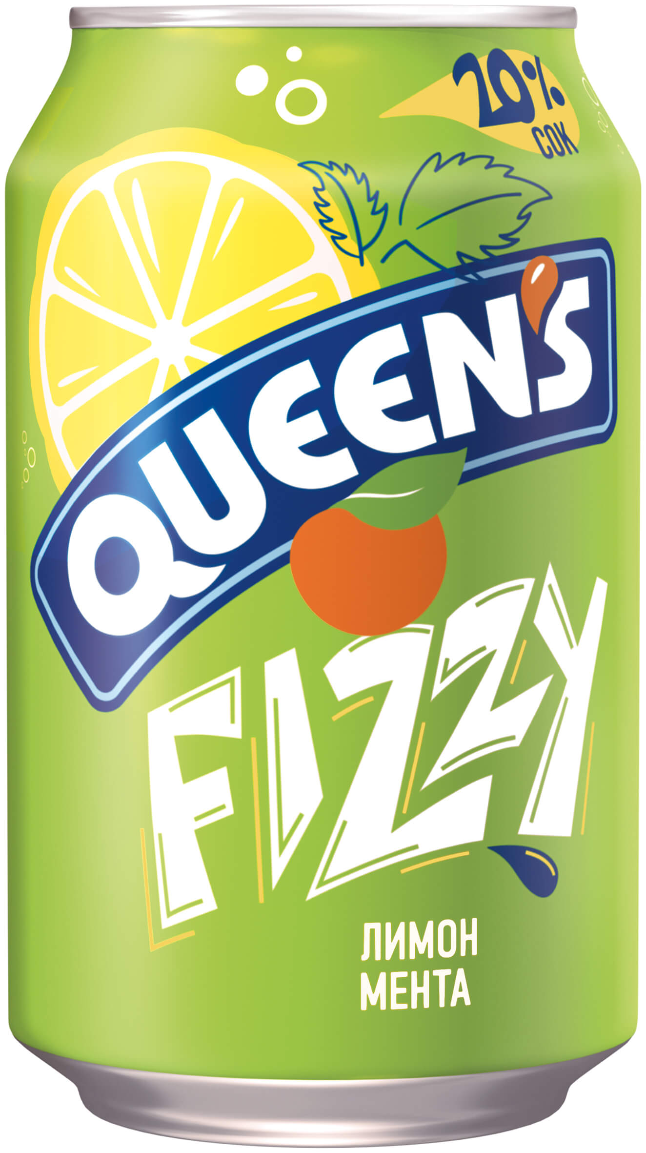 Куинс ФизиЛимон-Мента 0.33 l.кен*12
