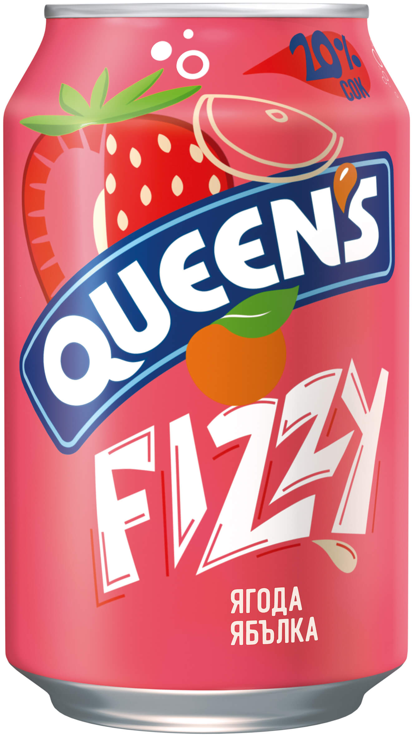 Куинс ФизиЯгода-Ябълка 0.33 l.кен*12