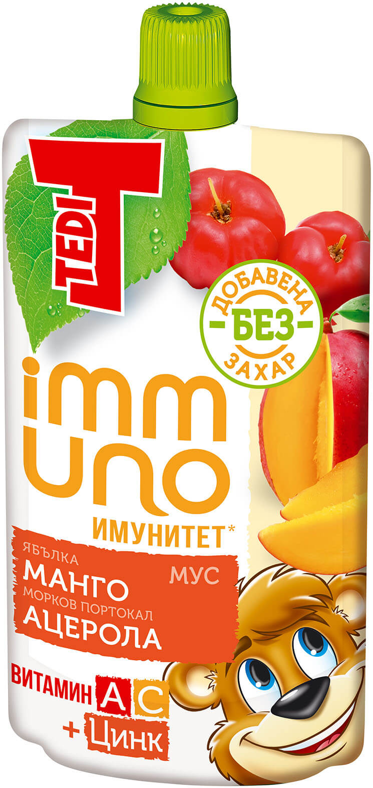 Теди Immuno Мус Манго-Ацерола-0.100l*12