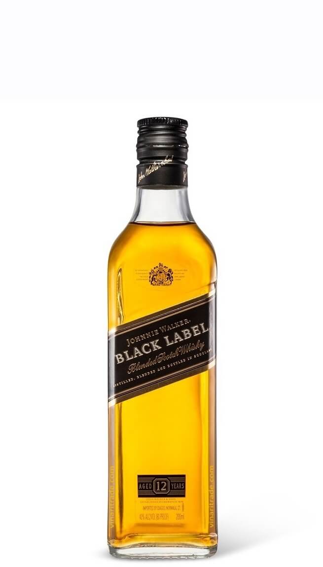 Уиски Johnnie Walker 12-годишен Черен - 0.2л.