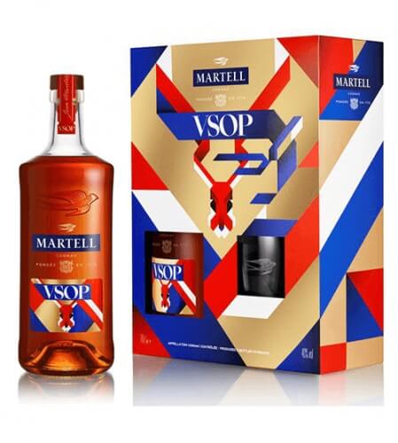 Мартел VSOP - 0.7 l. + 2 Чаши